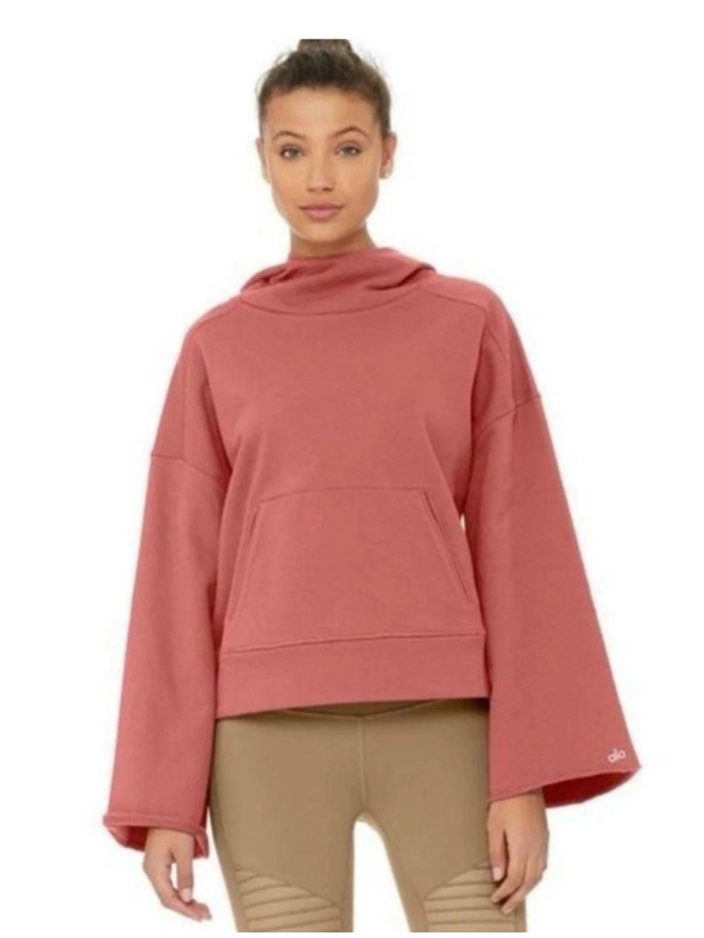 ALO Yoga Low Key Hoodie Bell Sleeves Size M
